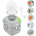 Kohree 5.8 Gal Camping Toilet for Adults with Diagonal Elongated Bowl Seat