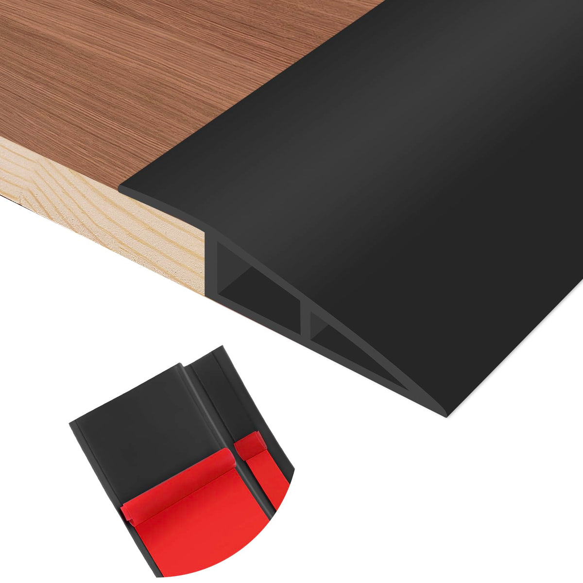 Floor Transition Strip Self Adhesive Vinyl Door Threshold Strip (3.3 Foot)