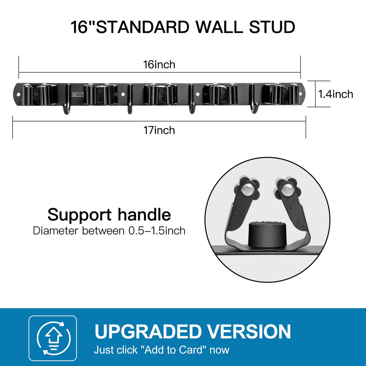Broom Holder Wall Mount