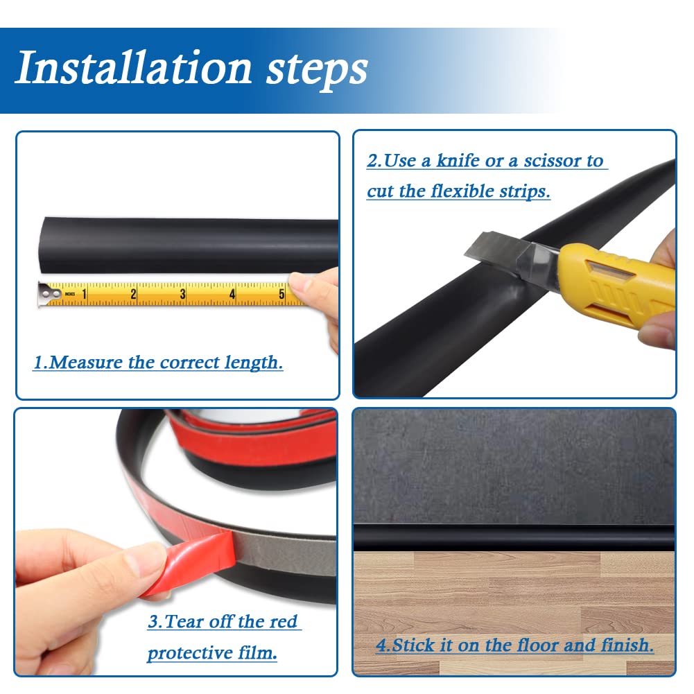 Carpet Transition Strip Self Adhesive Floor Transition Strip (6.56 Foot)