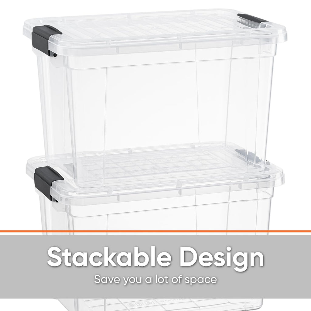Clear Storage Box with Lid (18 Count)