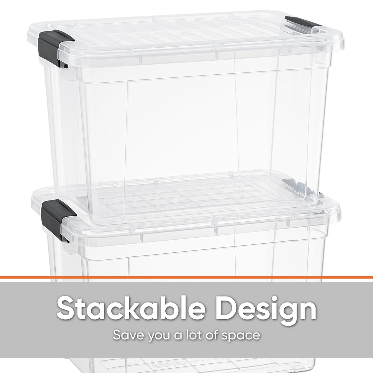Clear Storage Box with Lid (18 Count)