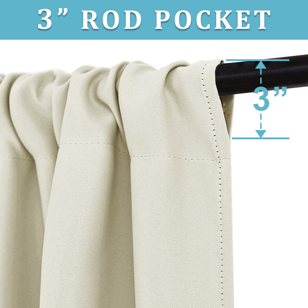 Extra Wide Curtains for Bedroom Living Dining Room 72 inches Long (2 Count)