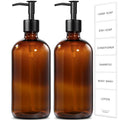 Amber Glass Soap Dispenser (2 Count)