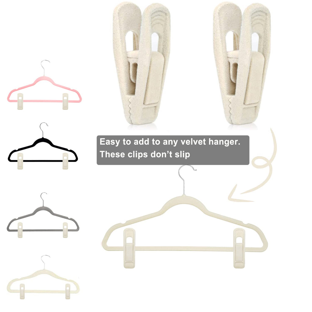 Velvet Hanger Clips for Velvet Hangers (20 Count)