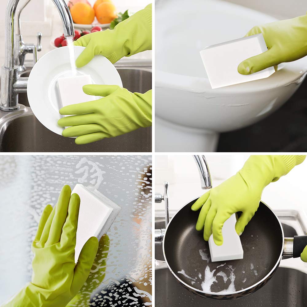 30 Pack Magic Sponge Eraser Extra Thick and Long Lasting Melamine Cleaning Sponges in Bulk (30 Count)
