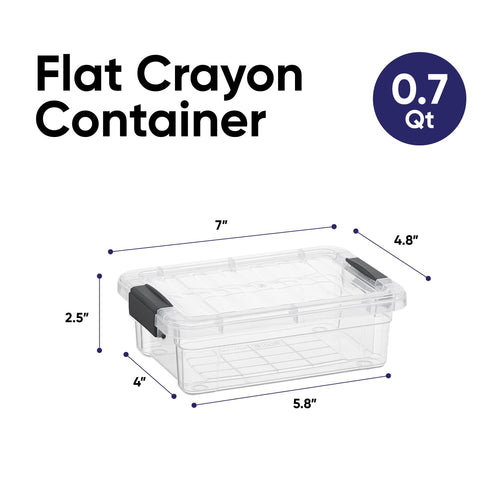 0.7 Quart Mini Clear Plastic Storage Container with Lid (12 Count)