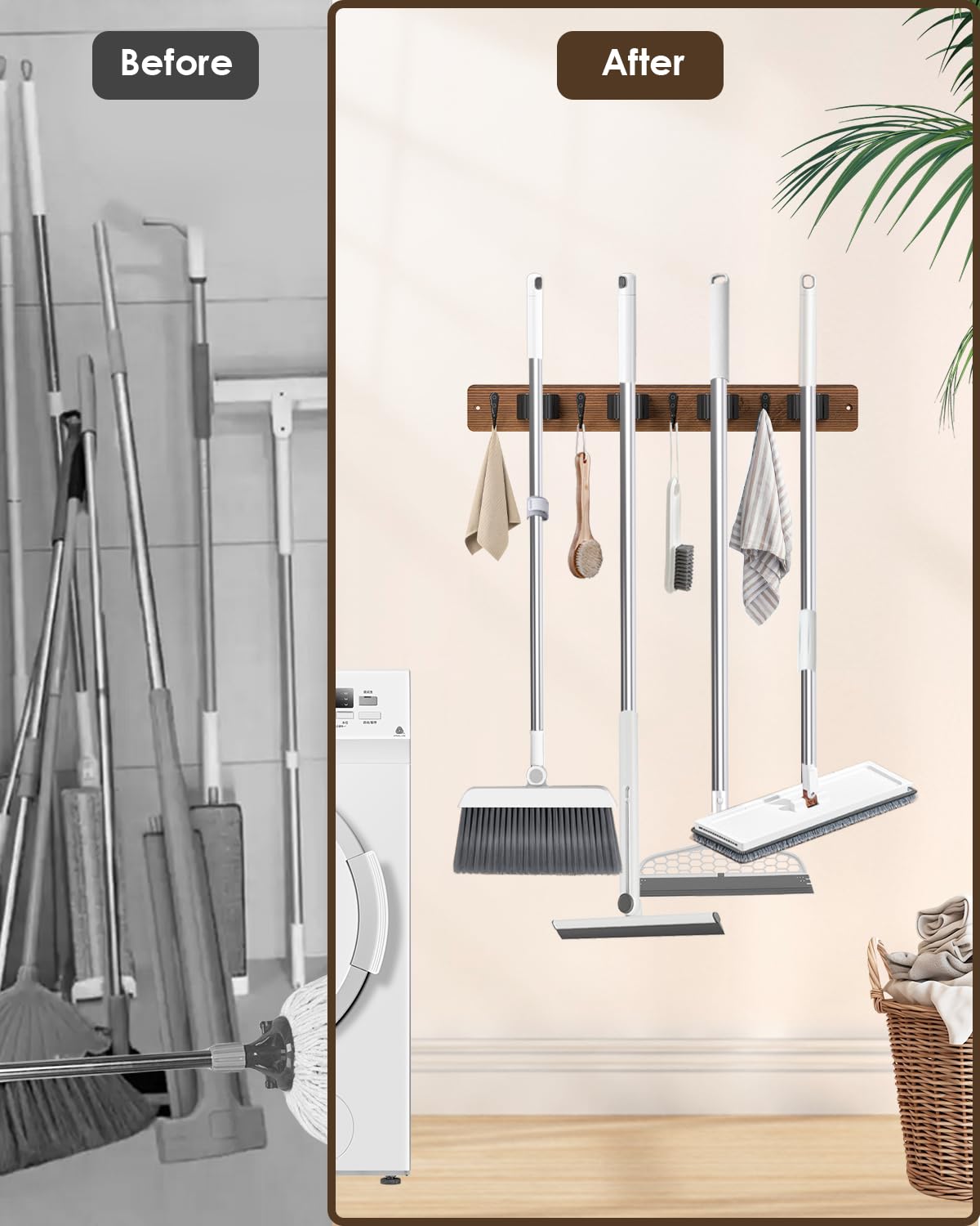 Broom Holder Wall Mount