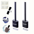 Toilet Brush with Holder Silicone Toilet Brush and Cleaning Brush for Household Bathroom Toliet Brush Set