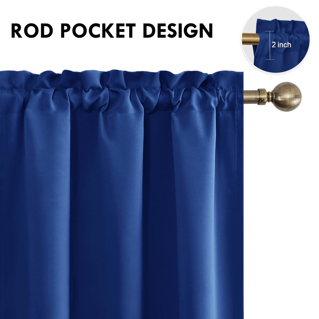 Blackout Curtains for Bedroom Living Room 42 x 45 Inch Long 2 Panels (2 Count)