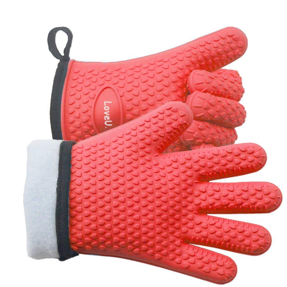 Silicone Oven Mitts Gloves (2 Count)