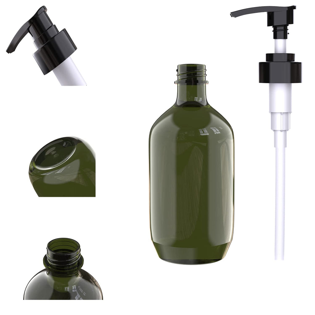2 PCS 16 OZ Pump Bottle Plastic Pump Lotion Dispenser Empty Bottles (2 Count)