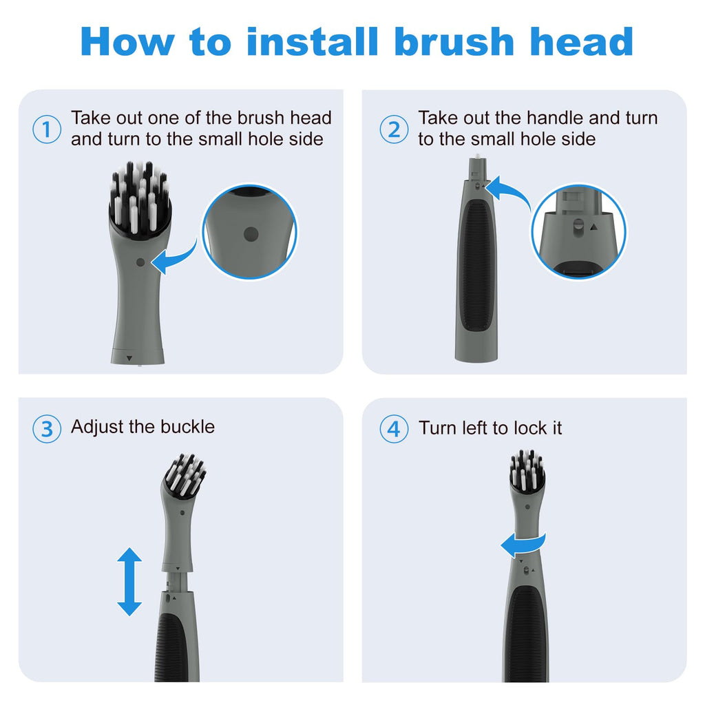 Rechargeable Electric Cleaning Brush with 4 in 1 Multiple Brush Heads and USB Cable