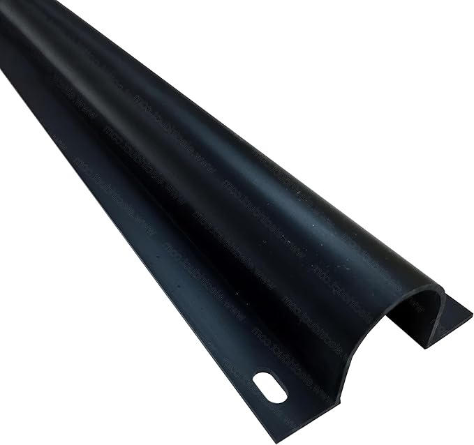 Electriduct 2" Plastic Flanged Wire Guard Cable Raceway - (20 x 5FT Sticks = 100 Feet) - Black