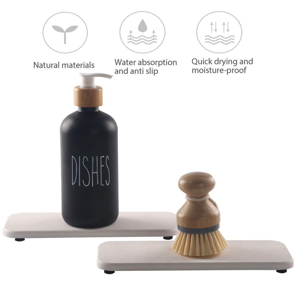 2 Pcs Sink Stone Soap Trays (2 Count)
