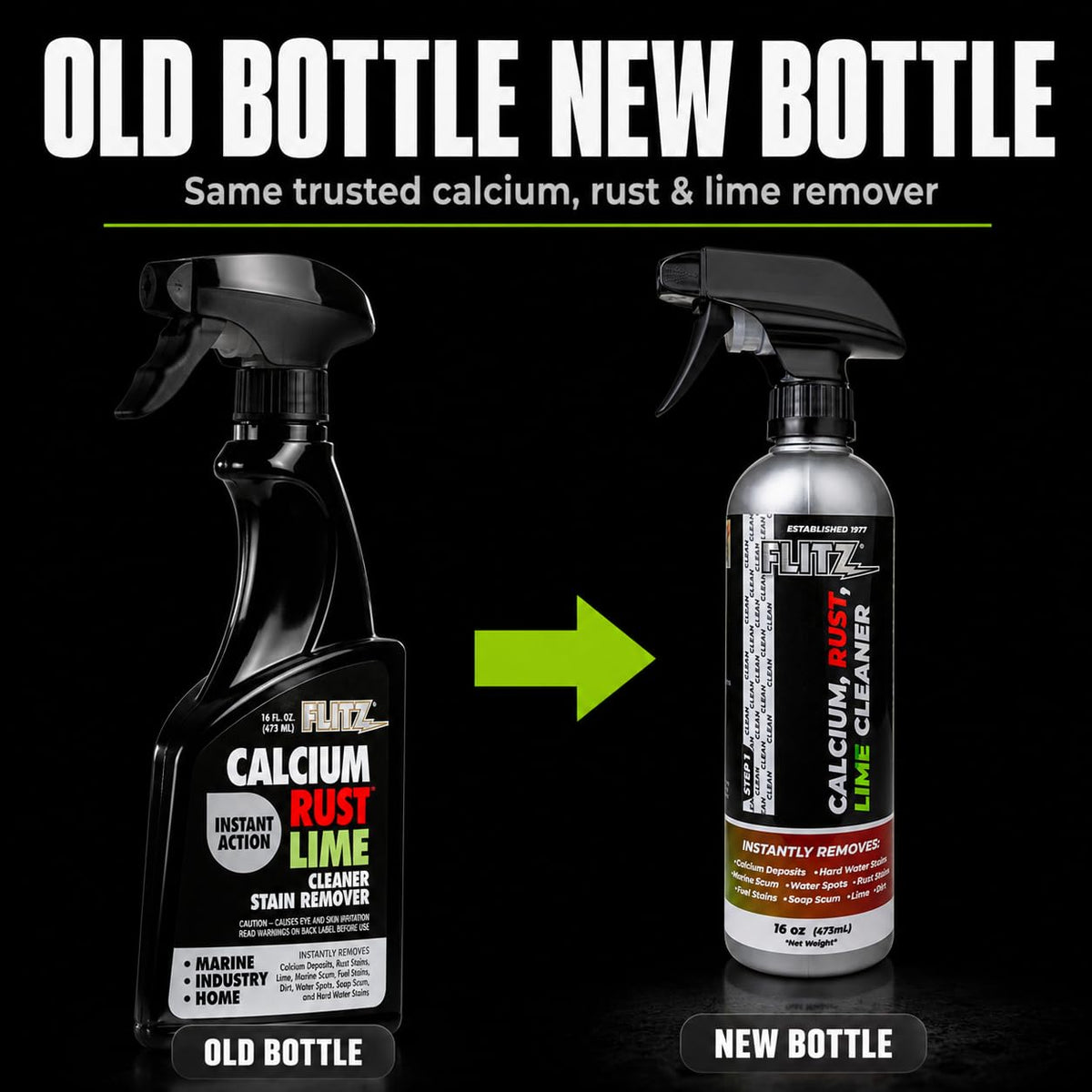 Calcium, Rust, & Lime Remover - 16oz Bottle of USA-Made Limescale Remover for Toilets, Showers, and More - Powerful Spray that Instantly Eliminates Tarnish, Grease, and Other Grime (6 Pack) (96 Fl Oz)