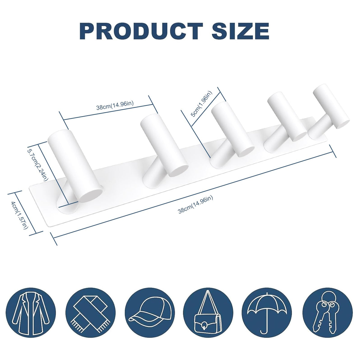 Hat and Coat Wall Mount Rack (2 Count)