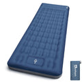 Aonhom Camping Sleeping Pad, 6" Extra Thick Sleeping Mat with Pillow Built-in Foot Pump, 32.7" Extra Wide Inflatable Sleeping Pads Compact for Camping Backpacking Hiking Traveling Tent (Blue)