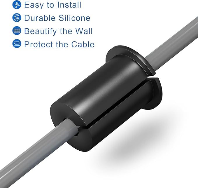 ELFCULB Starlink Cable Routing Kit,Starlink Wall Grommet for 1" Wall Hole,Starlink Cable Feed Through Bushings,Wall Bushing for Starlink Ethernet Cable,Starlink Accessories