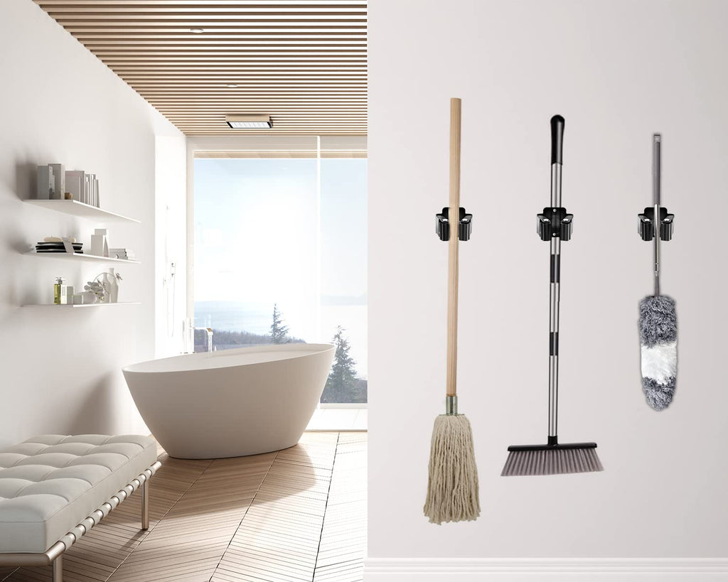25 Pack Broom Holder Wall Mount