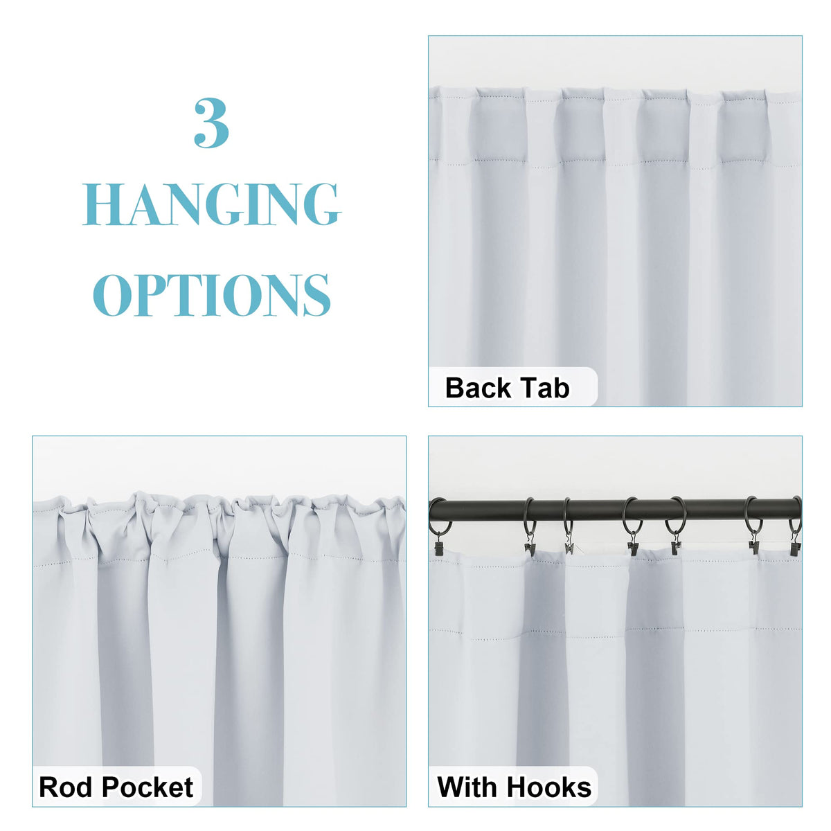 Privacy Bathroom Curtains (2 Count)