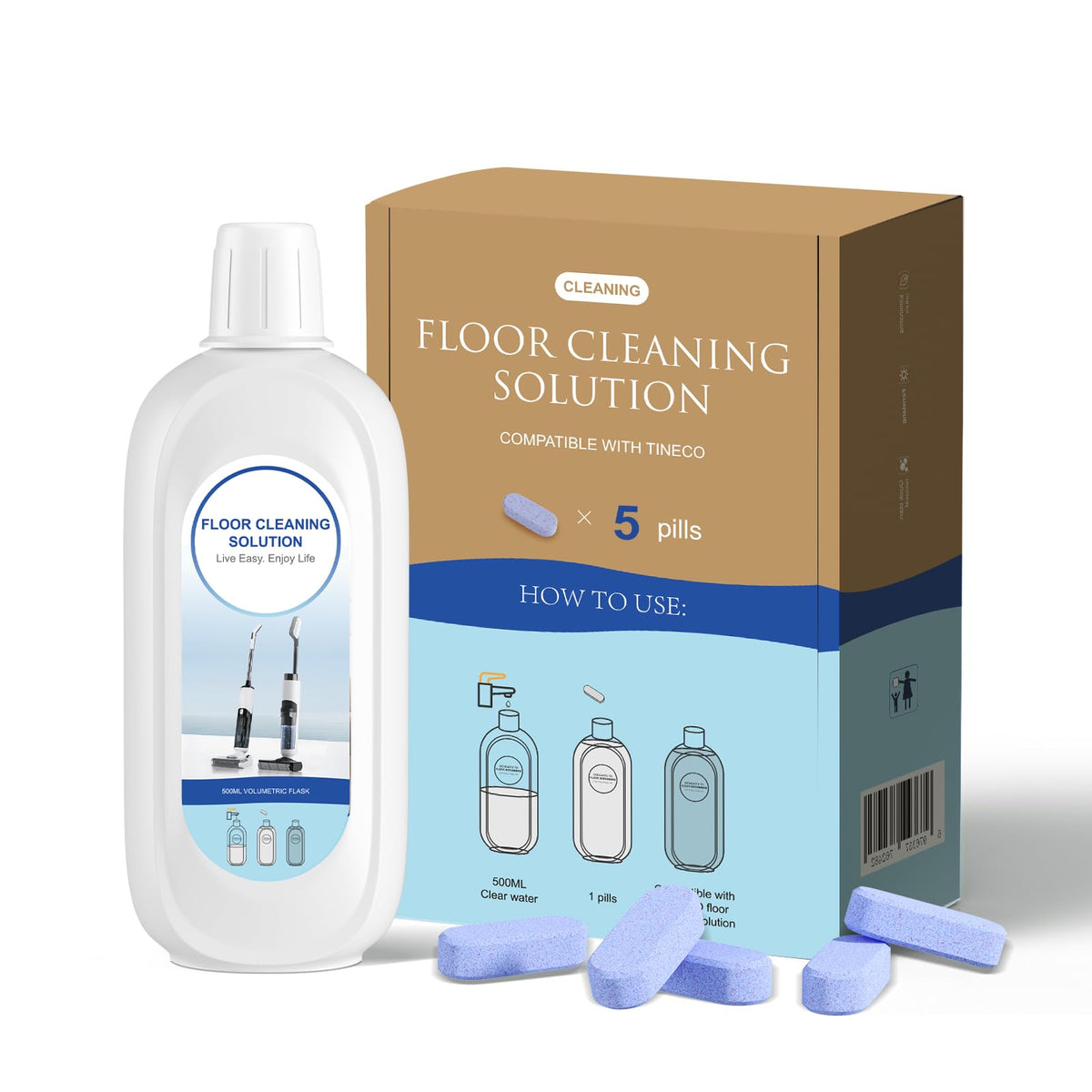 10 Packs Soap Cleaning Solution Compatible with Tineco Vacuum Mop
