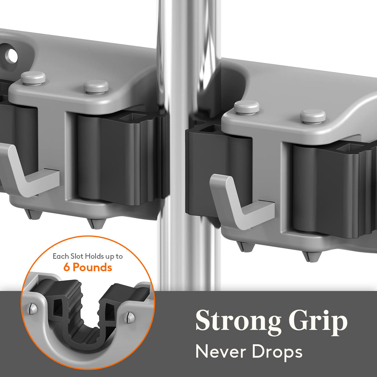 Mop and Broom Holder Organzier Wall Hanging Mount