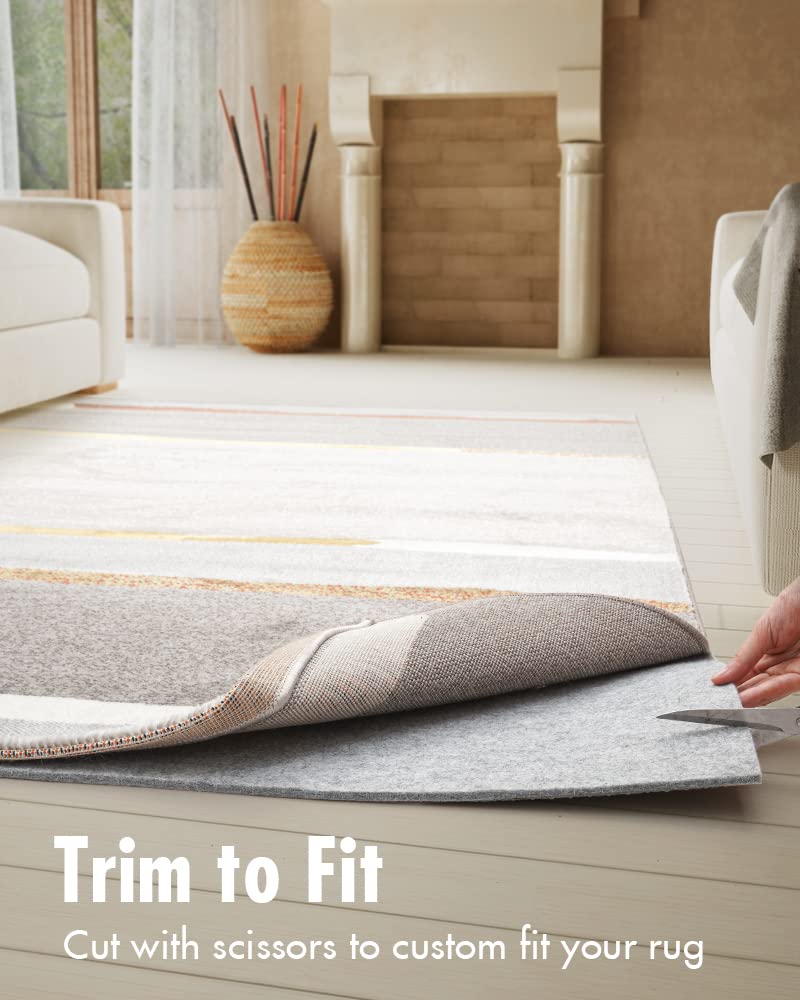 Round 4 Ft Non Slip Rug Pad for Hardwood Floor