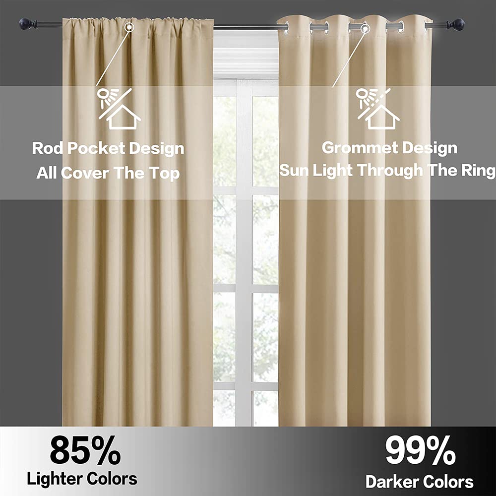 Curtains for Bedroom Living Room Dining Room Office 84 inches Long (2 Count)