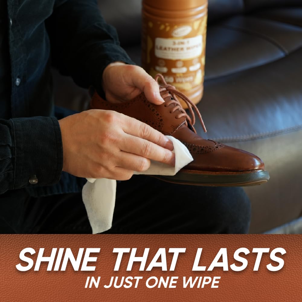 3in1 Leather Wipes 50 Count