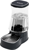 Gardner Pet Automatic Dog Water Dispenser Gravity Stainless Steel Water Waterer Feeder, 100% BPA-Free Large Capacity Water Feeding Bowls for Medium & Large-Sized Dogs Cats Other Pets-(1.6 Gallon)