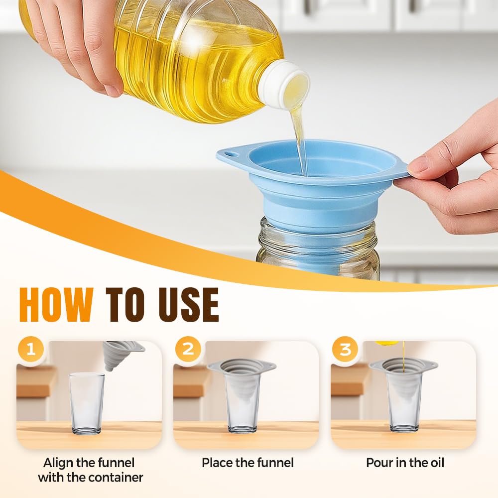Kitchen Funnel Set 3 Pack