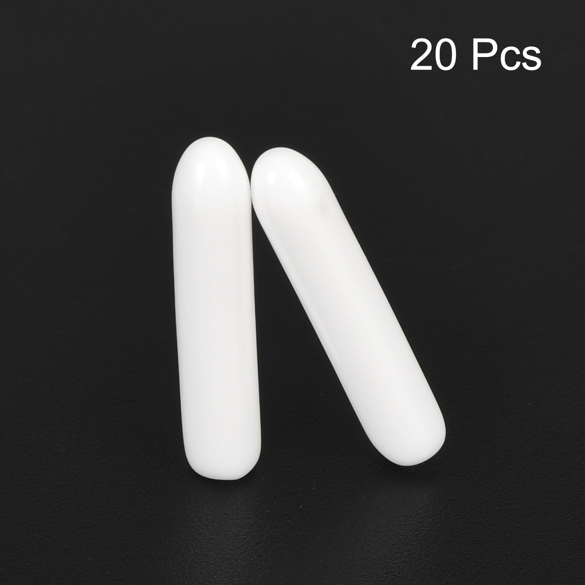 20pcs Rubber End Caps 2mm ID Vinyl Round End Cap Cover Screw Thread Protectors White