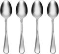 Oneida Silverware Set, Flight Everyday Flatware Dinner Spoons Set, Service For 4, Rust Resistant 18/0 Stainless Steel, Dishwasher Safe, Mirror Finish, Home And Kitchen Utensils Sets (Silver, 4 Piece)