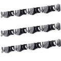 Wall Mount Broom Clamp Holder 4 Positions Grip Organizer & 5 Hooks Rack Home Kitchen Garage Mop tools Storage Organization System