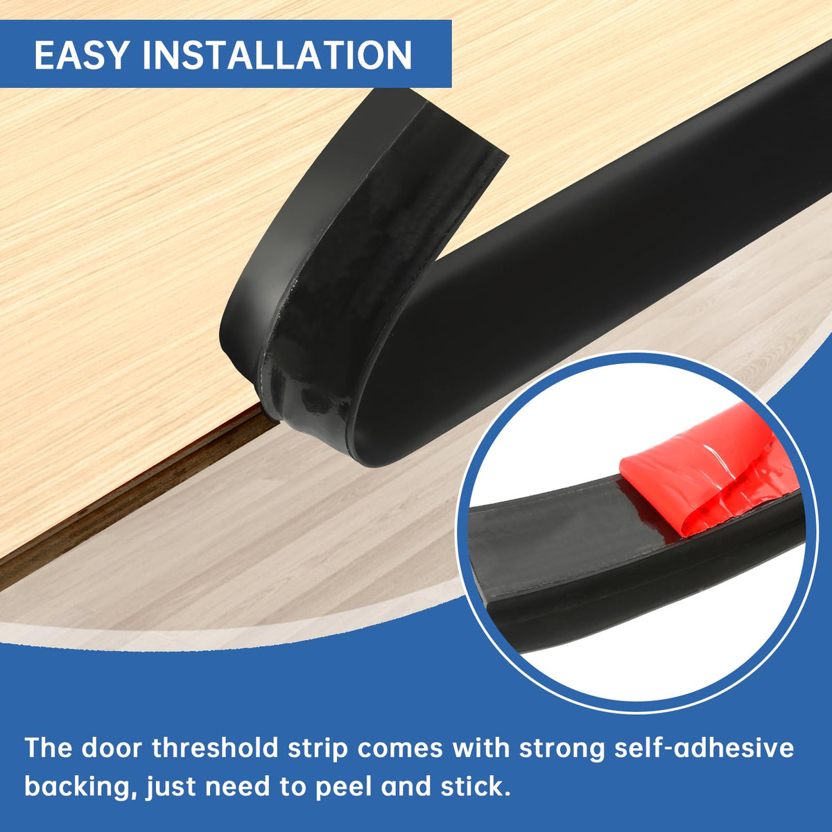 Vinyl Door Threshold Flooring Transition Strip Self Adhesive Carpet Edging Strip for Laminate Doorway Edge Threshold from 1