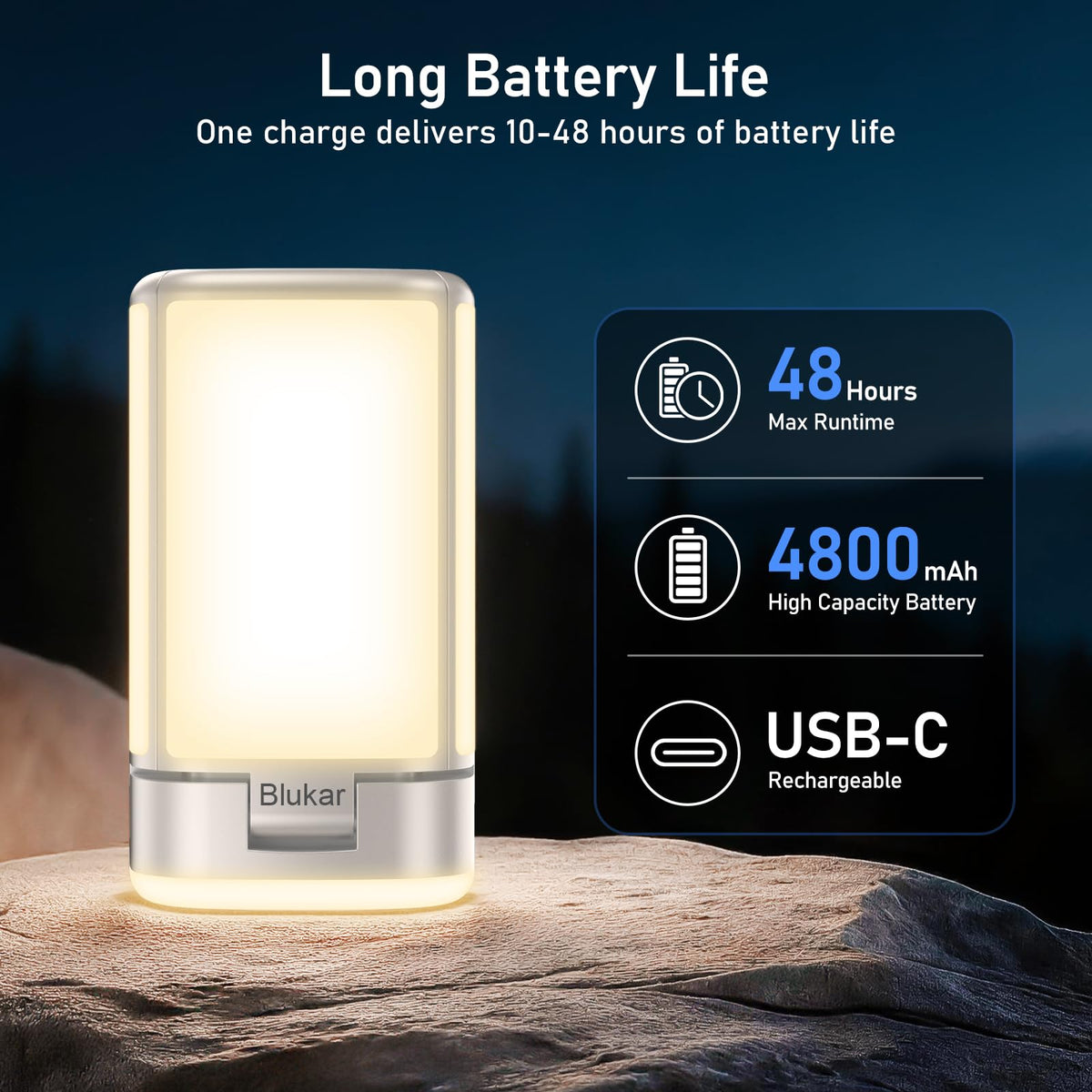 Blukar 116-LED Rechargeable Camping Lantern | Portable Light