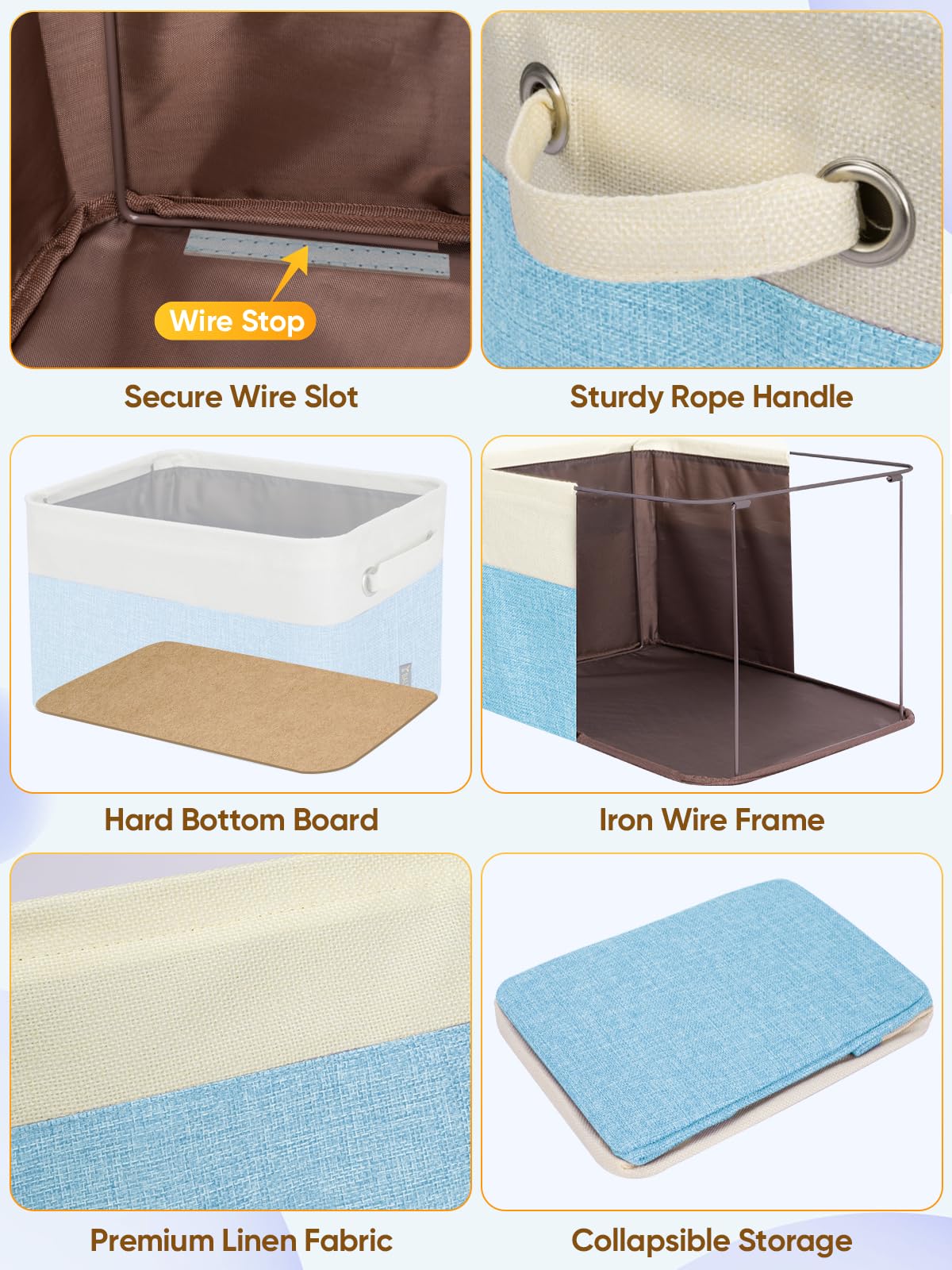 1 Pack Fabric Closet Storage Bins for Shelves