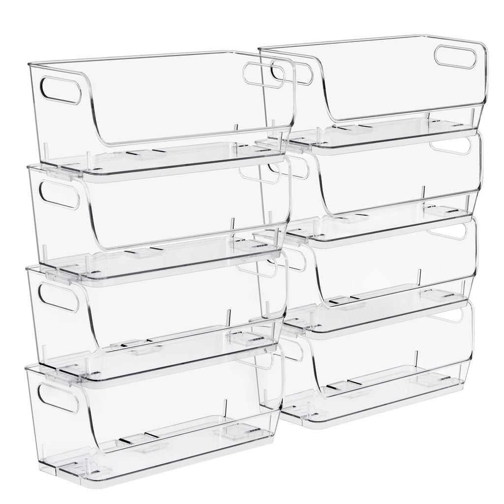 Stackable Storage Bins Open Front (8 Count)