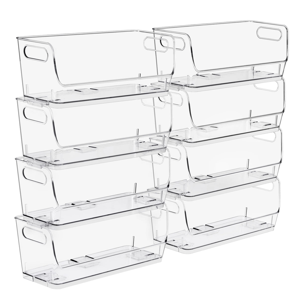 Stackable Storage Bins Open Front (8 Count)