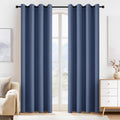 Blue Haze Blackout Curtains for Bedroom 84 Inch Length (2 Count)