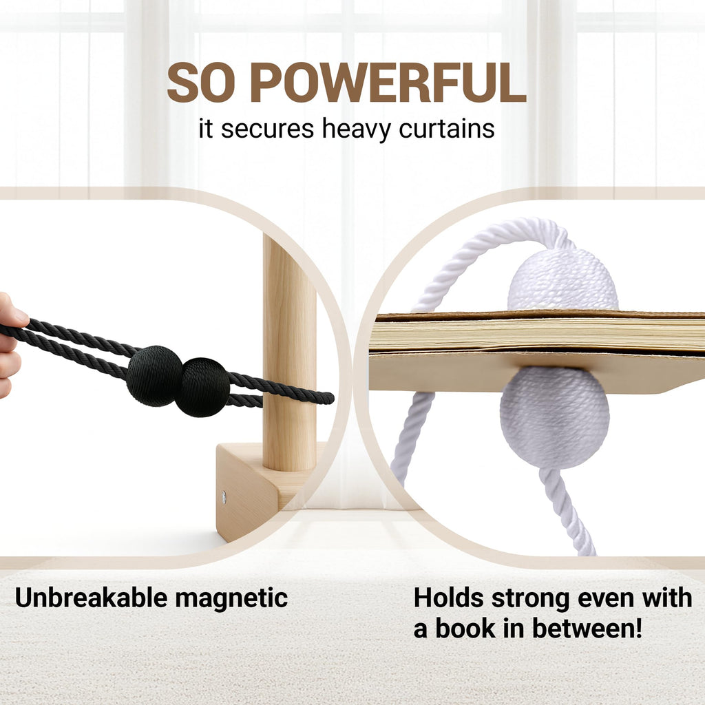 Magnetic Curtain Tiebacks 4 Pack