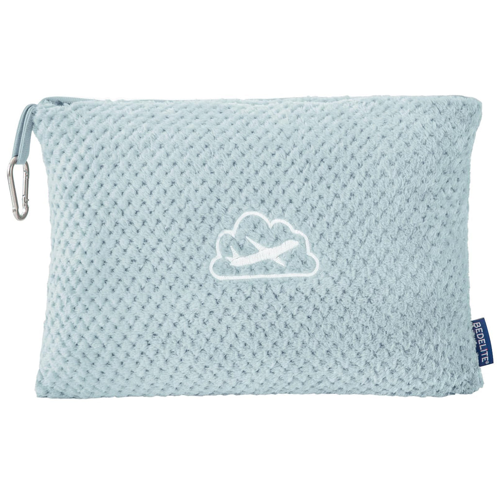 BEDELITE Travel Blanket with Bag, Jacquard Fleece Blanket 65"x40", Blue