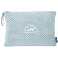 BEDELITE Travel Blanket with Bag, Jacquard Fleece Blanket 65"x40", Blue