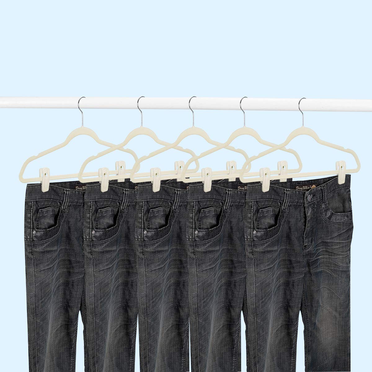 Velvet Hanger Clips for Velvet Hangers (20 Count)