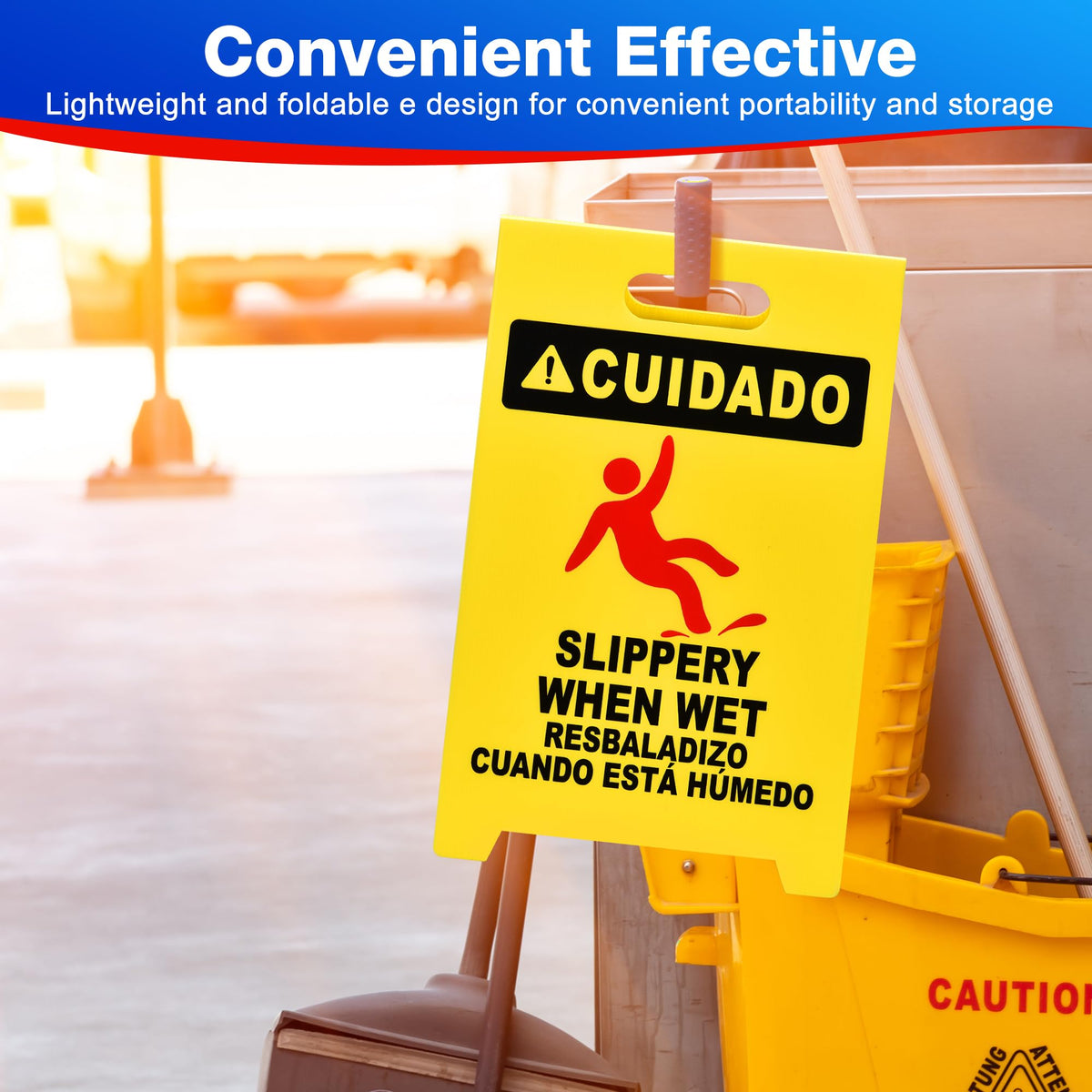 MATTHEW CLEANING 19'' Industrial Wet Floor Sign 12 Pack 2