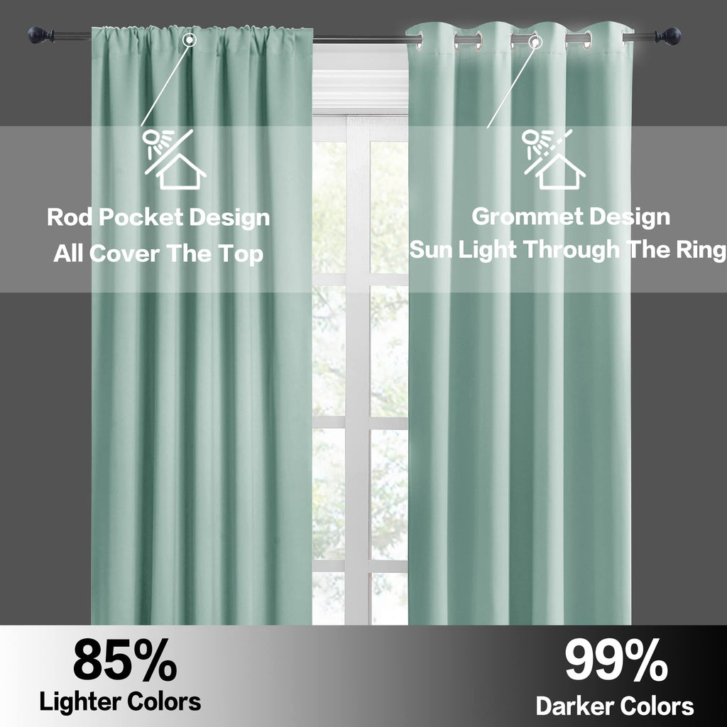 Cafe Blackout Curtains 24 inch Length