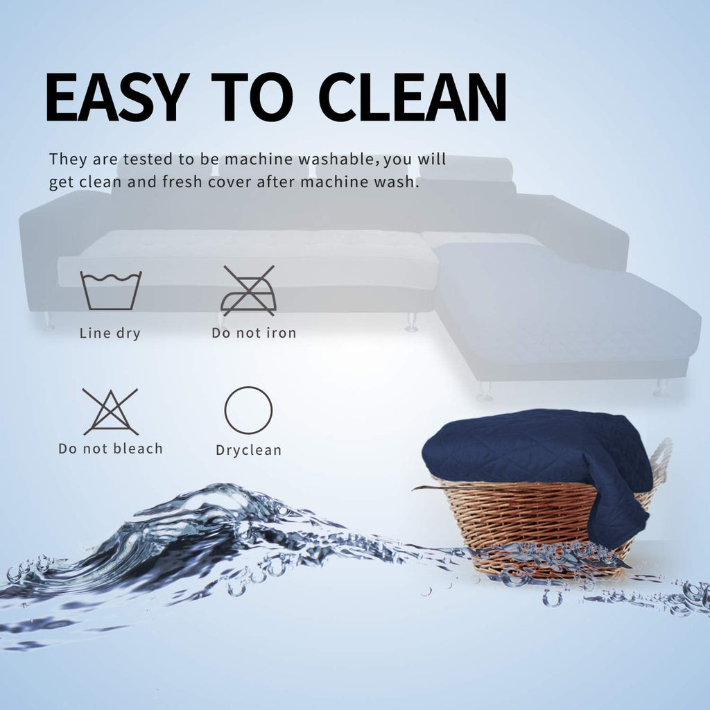 Sectional Couch Covers for Dogs L Shape Sofa Cover Reversible Sofa Slipcover Chaise Lounge Cover Furniture Protector Cover for Pets Dog Cat
