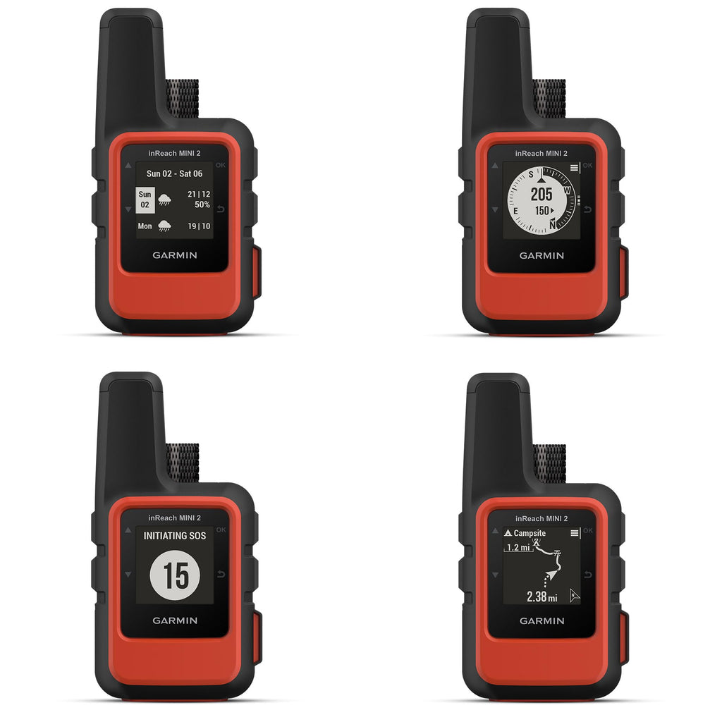 Garmin inReach Mini 2 Satellite Communicator (Flame Red) Bundle