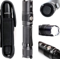 TX11 Tactical Flashlight with Duty Belt Holster Luminus 1600 Lumens LED for Police Security Military Grade Brightest Tac Flashlights (Battery Not Included)